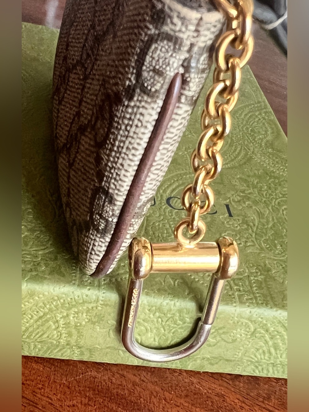 Authentic Gucci Ophidia gg key case pouch keychain wallet canvas/leather - Picture 9 of 9